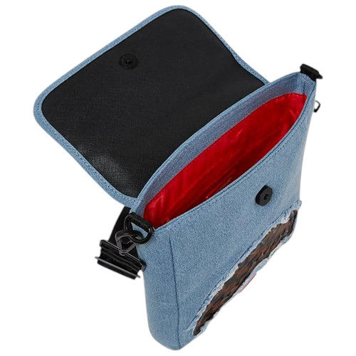 Sprayground Τσαντάκι ώμου Denim Shark Messenger Sling